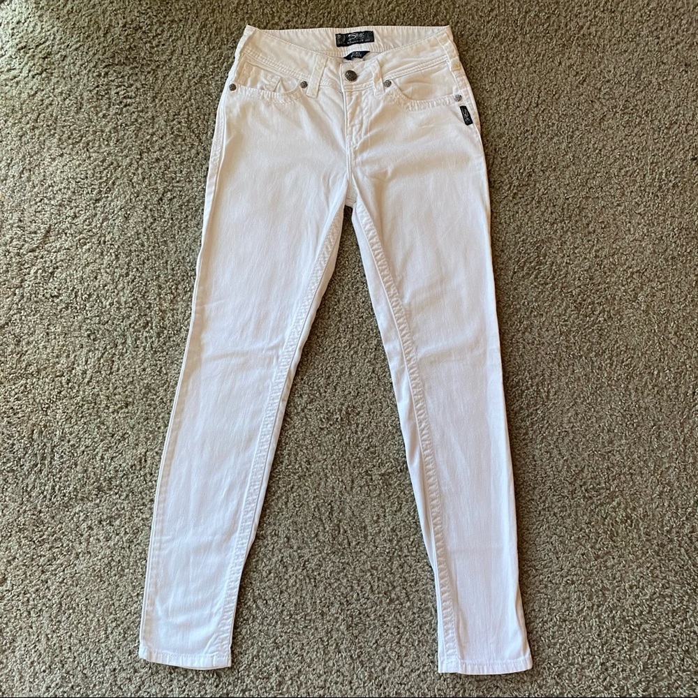 Silver Brand White Skinny Jeans